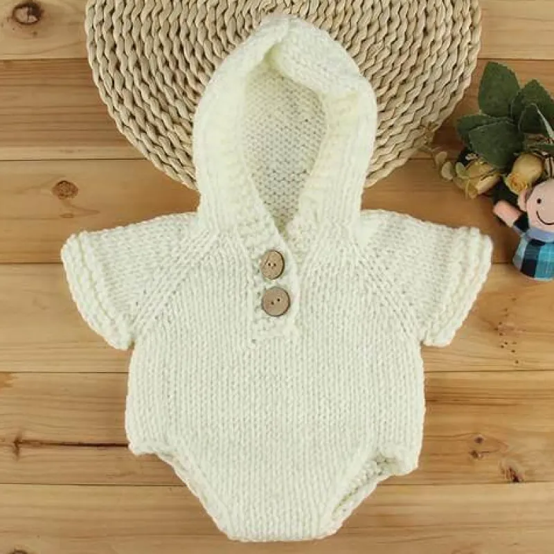 The Decor Haven Babykleidung|Babykleidung-Gehäkelter Strampler für Neugeborene – Gestricktes Babykostüm-Outfit