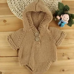 The Decor Haven Babykleidung|Babykleidung-Gehäkelter Strampler für Neugeborene – Gestricktes Babykostüm-Outfit