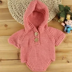 The Decor Haven Babykleidung|Babykleidung-Gehäkelter Strampler für Neugeborene – Gestricktes Babykostüm-Outfit