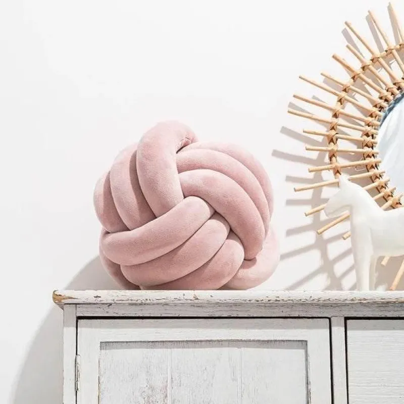 Cozy Cushions Bettzeug-Geknotetes Wurfkissen - Dekorativer Kissenknoten
