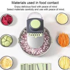 Space Savvy Küche & Esszimmer-Gemüsehobel mit mehreren Klingen – All-in-One-Küchenschneider