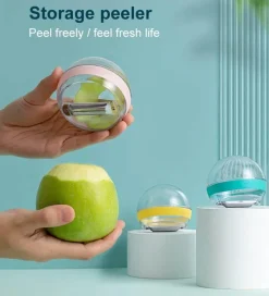 The Culinary Kit Küche & Esszimmer-Gemüseschäler mit Aufbewahrungsbehälter – Organizer für Küchenutensilien