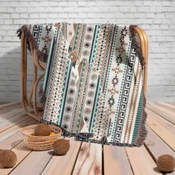 Wrap u0026 Relax Bettzeug-Gemütliche nordische Outdoor-Decke – Boho-Sofabezug für die Dekoration von Zuhause und Hotels