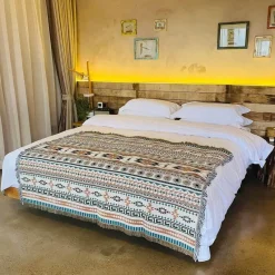 Wrap u0026 Relax Bettzeug-Gemütliche nordische Outdoor-Decke – Boho-Sofabezug für die Dekoration von Zuhause und Hotels