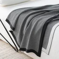 Wrap u0026 Relax Bettzeug-Gemütliche nordische Strickdecke – stilvoller Sofaüberwurf für die Heimdekoration