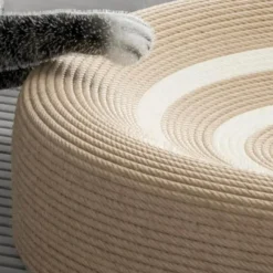 Furendo Haustierzubehör|Haustierbetten-Gemütliches Katzenkratzbett – Bequemes ovales Nest für Katzen