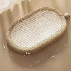 Furendo Haustierzubehör|Haustierbetten-Gemütliches Katzenkratzbett – Bequemes ovales Nest für Katzen