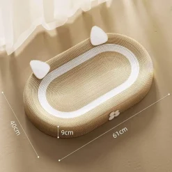 Furendo Haustierzubehör|Haustierbetten-Gemütliches Katzenkratzbett – Bequemes ovales Nest für Katzen