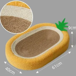 Furendo Haustierzubehör|Haustierbetten-Gemütliches Katzenkratzbett – Bequemes ovales Nest für Katzen