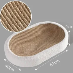 Furendo Haustierzubehör|Haustierbetten-Gemütliches Katzenkratzbett – Bequemes ovales Nest für Katzen