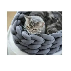 Decor Haustierzubehör|Haustierbetten-Gemütliches Strick-Haustierbett – Handgefertigter Komfort für Katzen und Hunde