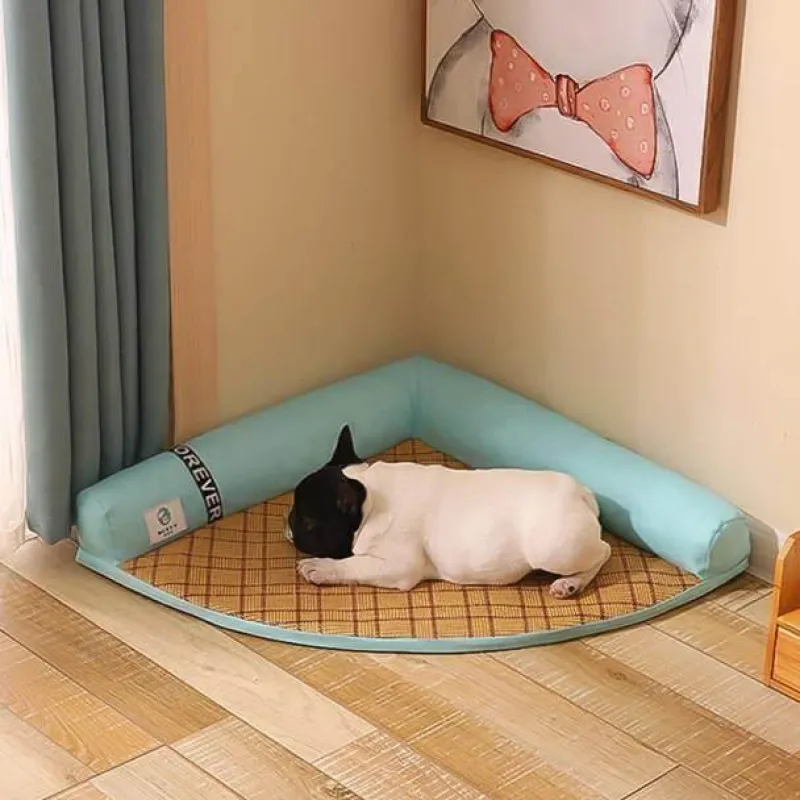 Decor Haustierzubehör|Haustierbetten-Gemütliches, waschbares Haustierbett – bequemes Eckbett für Hunde und Katzen