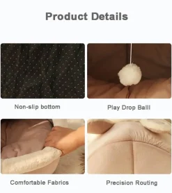 Decor Haustierzubehör|Haustierbetten-Gemütliches, waschbares Haustierhaus – weiches Innenbett für Hunde und Katzen