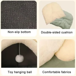 Decor Haustierzubehör|Haustierbetten-Gemütliches, waschbares Haustierhaus – weiches Innenbett für Hunde und Katzen