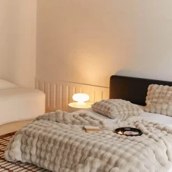 Cozy Haven Bettzeug-Genevieve Pelz-Überwurfdecke – weiche, gemütliche Dekodecke