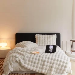 Cozy Haven Bettzeug-Genevieve Pelz-Überwurfdecke – weiche, gemütliche Dekodecke