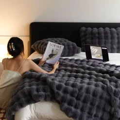 Cozy Haven Bettzeug-Genevieve Pelz-Überwurfdecke – weiche, gemütliche Dekodecke