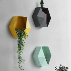 Timeless Vessels Wohndeko-Geometrische Diamant-Wandvase - Nordisches Regaldekor