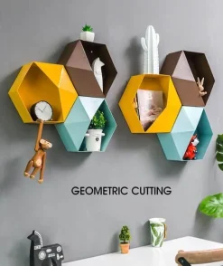 Timeless Vessels Wohndeko-Geometrische Diamant-Wandvase - Nordisches Regaldekor