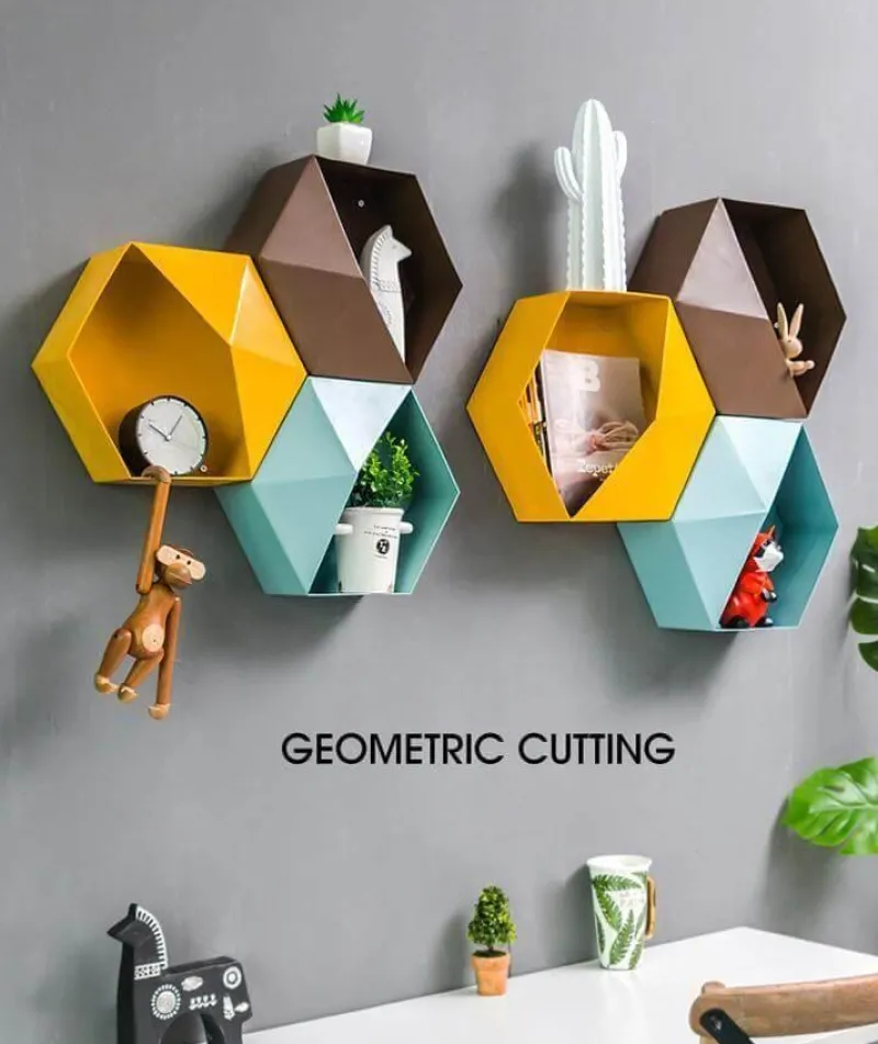 Timeless Vessels Wohndeko-Geometrische Diamant-Wandvase - Nordisches Regaldekor