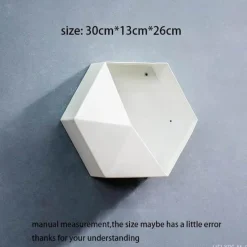 Timeless Vessels Wohndeko-Geometrische Diamant-Wandvase - Nordisches Regaldekor