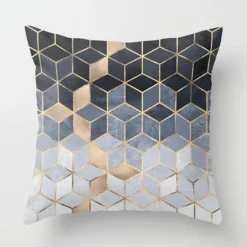 Plush Perch Bettzeug-Geometrische Dreieck-Kissenbezüge - Dekorative Kissen mit unregelmäßigem Muster