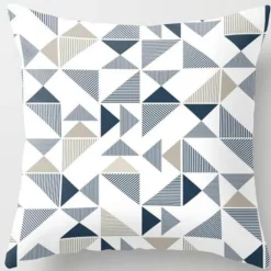 Plush Perch Bettzeug-Geometrische Dreieck-Kissenbezüge - Dekorative Kissen mit unregelmäßigem Muster