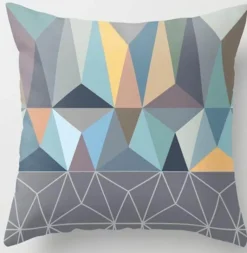 Plush Perch Bettzeug-Geometrische Dreieck-Kissenbezüge - Dekorative Kissen mit unregelmäßigem Muster