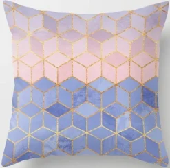 Plush Perch Bettzeug-Geometrische Dreieck-Kissenbezüge - Dekorative Kissen mit unregelmäßigem Muster