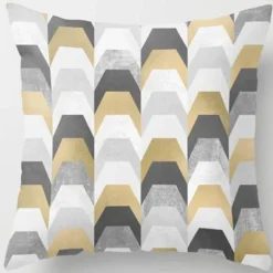 Plush Perch Bettzeug-Geometrische Dreieck-Kissenbezüge - Dekorative Kissen mit unregelmäßigem Muster
