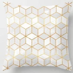 Plush Perch Bettzeug-Geometrische Dreieck-Kissenbezüge - Dekorative Kissen mit unregelmäßigem Muster