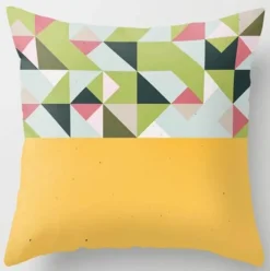 Plush Perch Bettzeug-Geometrische Dreieck-Kissenbezüge - Dekorative Kissen mit unregelmäßigem Muster