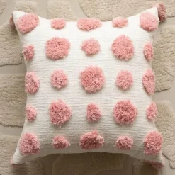 Cozy Cushions Bettzeug-Geometrische rosa getuftete Kissenbezüge - bestickte Kissenbezüge