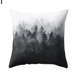 Plush Perch Bettzeug-Geometrische schwarz-weiße Kissenbezüge - Moderne dekorative Kissenbezüge