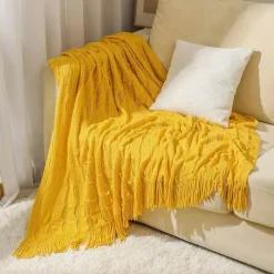 Wrap u0026 Relax Bettzeug-Geometrische Strickdecke - Gemütliche Wohndekoration