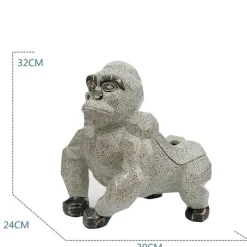 Tranquil Waters Badezimmer-Geometrischer Gorilla-Taschentuchhalter - Moderner Tier-Taschentuchhalter