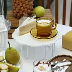 Elegance at the Table Küche & Esszimmer-Geometrischer Tortenständer – Kreative Dessertpräsentation