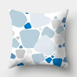 The Cushion Corner Bettzeug-Geometrisches hellblaues Kissenbezug-Set - Nordische dekorative Bettwäsche
