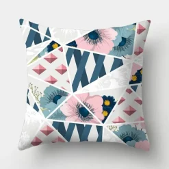 The Cushion Corner Bettzeug-Geometrisches hellblaues Kissenbezug-Set - Nordische dekorative Bettwäsche