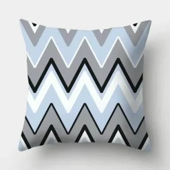 The Cushion Corner Bettzeug-Geometrisches hellblaues Kissenbezug-Set - Nordische dekorative Bettwäsche