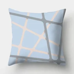 The Cushion Corner Bettzeug-Geometrisches hellblaues Kissenbezug-Set - Nordische dekorative Bettwäsche