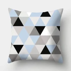 The Cushion Corner Bettzeug-Geometrisches hellblaues Kissenbezug-Set - Nordische dekorative Bettwäsche