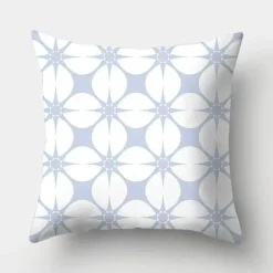 The Cushion Corner Bettzeug-Geometrisches hellblaues Kissenbezug-Set - Nordische dekorative Bettwäsche