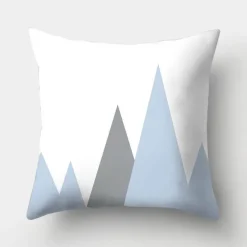 The Cushion Corner Bettzeug-Geometrisches hellblaues Kissenbezug-Set - Nordische dekorative Bettwäsche