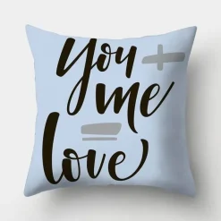 The Cushion Corner Bettzeug-Geometrisches hellblaues Kissenbezug-Set - Nordische dekorative Bettwäsche