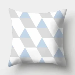 The Cushion Corner Bettzeug-Geometrisches hellblaues Kissenbezug-Set - Nordische dekorative Bettwäsche