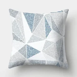 The Cushion Corner Bettzeug-Geometrisches hellblaues Kissenbezug-Set - Nordische dekorative Bettwäsche