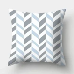 The Cushion Corner Bettzeug-Geometrisches hellblaues Kissenbezug-Set - Nordische dekorative Bettwäsche