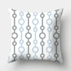 The Cushion Corner Bettzeug-Geometrisches hellblaues Kissenbezug-Set - Nordische dekorative Bettwäsche