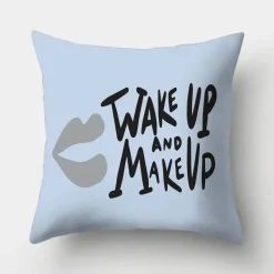 The Cushion Corner Bettzeug-Geometrisches hellblaues Kissenbezug-Set - Nordische dekorative Bettwäsche